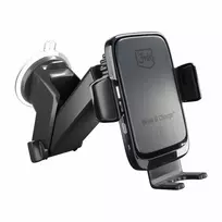 qi wireless charging - Automobilinis įkroviklis 3MK Drive & Charge, Qi Wireless, juoda, 15 W - 5 nuotrauka