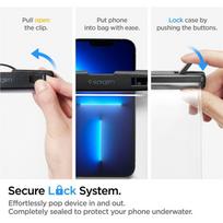 vandeniui atsparus deklas - Spigen "Shield A601 Universal Waterproof Case" Crystal Clear 2 pack - 8 nuotrauka