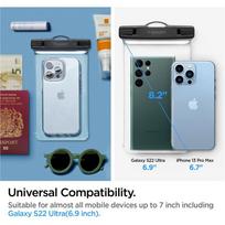 vandeniui atsparus deklas - Spigen "Shield A601 Universal Waterproof Case" Crystal Clear 2 pack - 10 nuotrauka