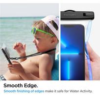 vandeniui atsparus deklas - Spigen "Shield A601 Universal Waterproof Case" Crystal Clear 2 pack - 12 nuotrauka