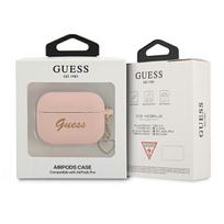 airpods pro deklas - Guess Silicone Charm Cover for Airpods Pro Pink - 2 nuotrauka