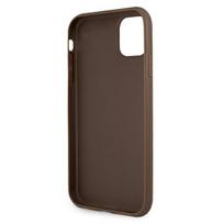 iphone xr deklai - Guess "GUHCN614GDBR PU 4G Printed Stripe Case iPhone 11" Brown - 3 nuotrauka
