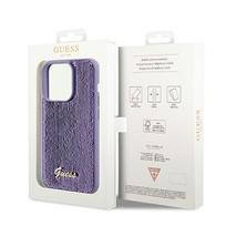 iphone 14 violetine - Guess "Sequin Script Logo Case iPhone 14 Pro Max" Purple - 2 nuotrauka