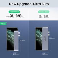 macbook pro 2 2 - Ugreen Multifunctional HUB 2x USB Typ C - USB Typ C PD  for MacBook Pro / Air gray (60559) - 14 nuotrauka
