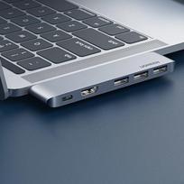 macbook pro 2 2 - Ugreen Multifunctional HUB 2x USB Typ C - USB Typ C PD  for MacBook Pro / Air gray (60559) - 15 nuotrauka