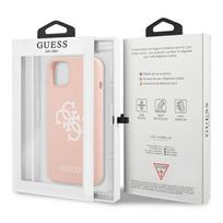 iphone 13 mini deklas - Guess "Silicone 4G Logo iPhone 13 mini" Pink - 2 nuotrauka