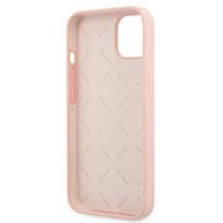 iphone 13 mini deklas - Guess "Silicone 4G Logo iPhone 13 mini" Pink - 3 nuotrauka