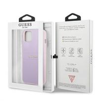 dekliukas iphone 13 mini - Guess "PU Leather Saffiano Case iPhone 13 mini" Purple - 2 nuotrauka