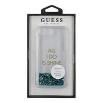 iphone 6s - Guess Liquid Glitter Back Case For Apple iPhone 6/6s/7 Transparent/Blue - 2 nuotrauka