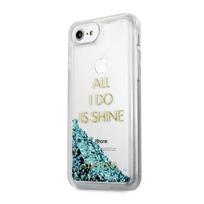 iphone 6s - Guess Liquid Glitter Back Case For Apple iPhone 6/6s/7 Transparent/Blue - 3 nuotrauka