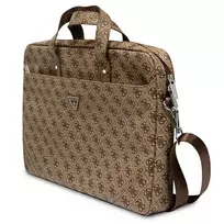 krepsys nesiojamam kompiuteriui 16 - Guess Saffiano 4G Triangle Logo bag for a 16'' laptop - brown - 2 nuotrauka