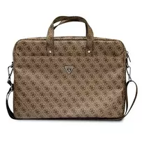 krepsys nesiojamam kompiuteriui 16 - Guess Saffiano 4G Triangle Logo bag for a 16'' laptop - brown - 4 nuotrauka