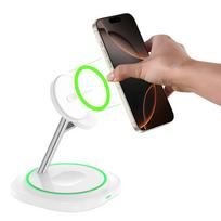 wireless magsafe charger - Tech-Protect 3in1 Magnetic MagSafe Wireless Charger A46 Baltas (White) - 4 nuotrauka