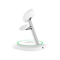 wireless magsafe charger - Tech-Protect 3in1 Magnetic MagSafe Wireless Charger A46 Baltas (White) - 5 nuotrauka