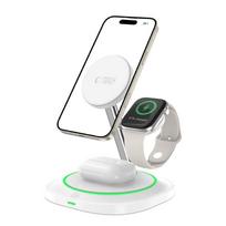 wireless magsafe charger - Tech-Protect 3in1 Magnetic MagSafe Wireless Charger A46 Baltas (White) - 6 nuotrauka
