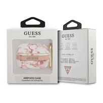 ausines rozines - Guess GUAPHCHMAP Case for Airpods Pro Pink Marble - 2 nuotrauka