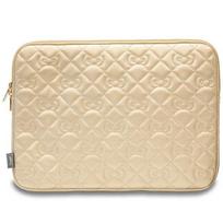 laptop dekl - Hello Kitty Zip PU Quilted Bows case for a 14" laptop - gold - 2 nuotrauka