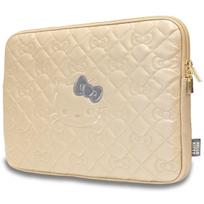 laptop dekl - Hello Kitty Zip PU Quilted Bows case for a 14" laptop - gold - 3 nuotrauka