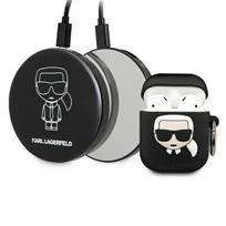 nesiojami ikroviklei - Karl Lagerfeld KLBPPBOA2K Ikonik dėklas AirPods + išorinė baterija, juodas - 2 nuotrauka