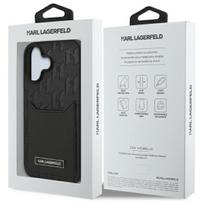 telefono deklas karl lagerfeld - Karl Lagerfeld "Cardslots Monogram iPhone 16" Black - 2 nuotrauka
