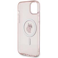 iphone 7 plus deklas - Karl Lagerfeld "IML Choupette MagSafe iPhone 15 Plus" Pink - 3 nuotrauka