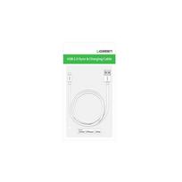 usb a to usb a - Ugreen USB to Lightning MFI cable 2.4A 1m White - 2 nuotrauka