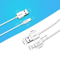 usb a to usb a - Ugreen USB to Lightning MFI cable 2.4A 1m White - 3 nuotrauka