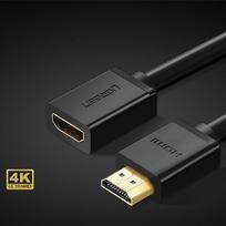 3d 4k - Ugreen HDMI (female) - HDMI (male) cable adapter 4K 10,2Gbps 1m Black - 8 nuotrauka