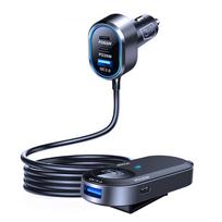car charger pd - 3MK Dvigubas automobilinis įkroviklis 135W PD QC PPS USB-C/USB-A Juodas (Black) - 6 nuotrauka