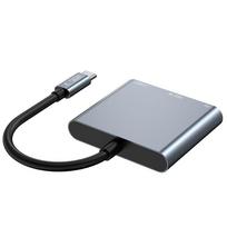 usb 100w laidas - Tech-Protect V1-HUB 3-in-1 USB-C į USB-A 3.0 / USB-C PD 100W / HDMI 4K 30Hz - Pilkas (Gray) - 5 nuotrauka