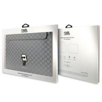 karl lagerfeld ikonik - Karl Lagerfeld Saffiano Monogram Ikonik 14" Silver - 2 nuotrauka