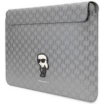 karl lagerfeld ikonik - Karl Lagerfeld Saffiano Monogram Ikonik 14" Silver - 4 nuotrauka