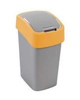 senukai siuksliadeze - Šiukšliadėžė Curver FlipBin Silver/Yellow, 10 l - 2 nuotrauka