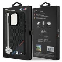 apple pro 3 - BMW "M Perforated Tricolor Line MagSafe Case iPhone 16 Pro" Black - 3 nuotrauka