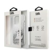iphone 13 telefono deklas karl lagerfeld - Karl Lagerfeld Liquid Glitter Choupette Fun dėklas Apple iPhone 13 Pro Max - Sidabrinis (Silver) - 2 nuotrauka