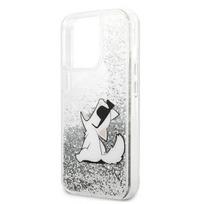 iphone 13 telefono deklas karl lagerfeld - Karl Lagerfeld Liquid Glitter Choupette Fun dėklas Apple iPhone 13 Pro Max - Sidabrinis (Silver) - 4 nuotrauka