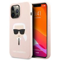iphone 13 telefono deklas karl lagerfeld - Karl Lagerfeld "KLHCP13XSLKHP Liquid Silicone Karl Head Case iPhone 13 Pro Max" Pink - 2 nuotrauka