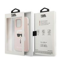 iphone 13 telefono deklas karl lagerfeld - Karl Lagerfeld "KLHCP13XSLKHP Liquid Silicone Karl Head Case iPhone 13 Pro Max" Pink - 3 nuotrauka