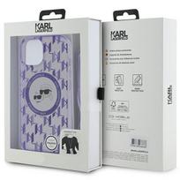 iphone 14 violetine - Karl Lagerfeld "IML Crossbody Monogram Head MagSafe iPhone 15 / 14 / 13" Purple - 2 nuotrauka