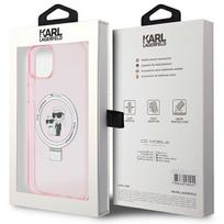 case magsafe iphone 14 - Karl Lagerfeld "Ring Stand Karl and Choupettte MagSafe iPhone 15" Pink - 2 nuotrauka