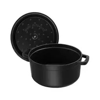 ketaus puodai - Staub La Cocotte 24 cm, 3.8 l, Juodas (Black) - 2 nuotrauka