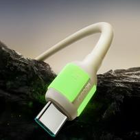 adapteriai type c - Joyroom S-A53 USB-C to USB-C kabelis 60W 1.2 m Smėlinis (Beige) - 2 nuotrauka
