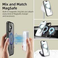 apple iphone 16 - Tech-Protect "MagMat Magsafe Case iPhone 16" Matte Black - 4 nuotrauka