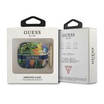 apple airpods ausines - Guess TPU Flower Print Case for Airpods 3 Blue - 2 nuotrauka