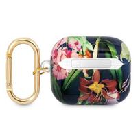 apple airpods ausines - Guess TPU Flower Print Case for Airpods 3 Blue - 3 nuotrauka