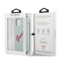 telefonas iphone pro max 12 - Guess "GUHCP12LLSVSBF Silicone Vintage Fuschia Cover iPhone 12 Pro Max" Blue - 2 nuotrauka