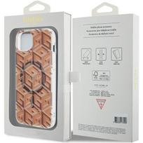 iphone 13 telefono deklas guess - GUESS GUHMP15SHGCUSTGW IPHONE 15/14/13 6.1" RUDAS / RUDAS KIETAS DĖKLAS IML GCUBE MAGSAFE - 2 nuotrauka
