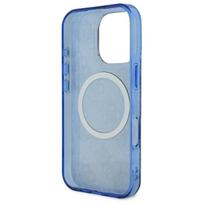 iphone 16 blue - Guess IML Peony MagSafe Dėklas Apple iPhone 16 Pro - Mėlynas (Blue) - 3 nuotrauka