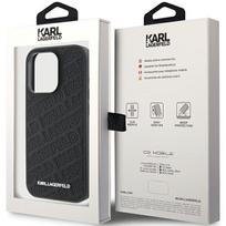 iphone 15 pro telefonai - Karl Lagerfeld Quilted K Pattern Dėklas Apple iPhone 15 Pro - Juodas (Black) - 2 nuotrauka