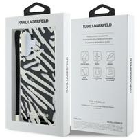 zebra telefonas - Karl Lagerfeld "IML Zebra Pattern and Cord iPhone 16" Black - 2 nuotrauka